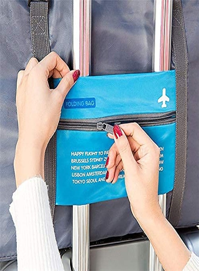 HMV MALL Foldable Happy Flight Bag for Travel, Folding Luggage Bag, Folding Bags for Outdoor Travelling Hand Bags for Women and Men Light Weight 32 Liter Polyester Duffle Bag (Multicolor) - Image 5